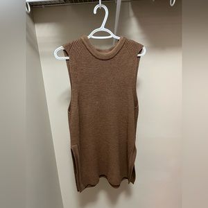 Wilfred Brown Knit Sleeveless Sweater Large (LG) Good Condition (GC)
